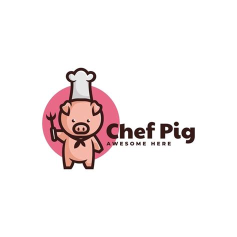 1 915 Gambar Foto Stok Objek 3D Vektor Cartoon Chef Pigs