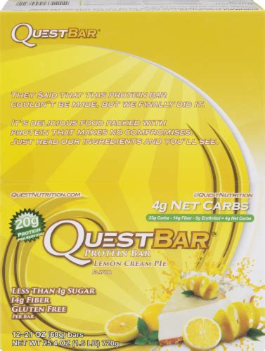 Quest Lemon Cream Pie Protein Bars Ct Oz Kroger