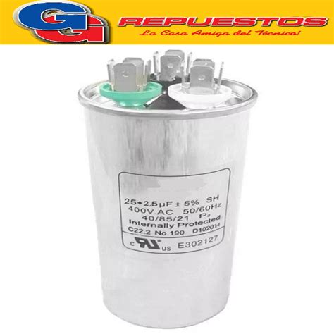 Capacitor Dual Doble Sicap Para Aire Acondicionado