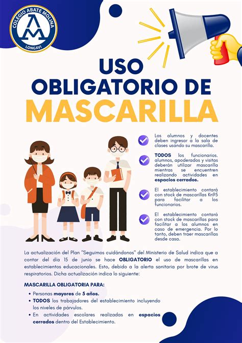 Uso Obligatorio De Mascarilla Colegio Abate Molina