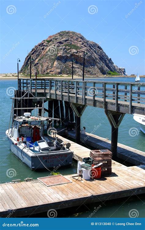 Morro Rock And Morro Bay Big Sur California Usa Editorial Image