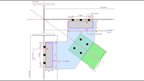 Aisc Steel Connection Design Software Horizontal Brace Wrap Around