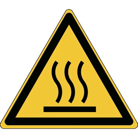 Brady Aluminum ISO Safety Sign Warning Hot Surface W X H 100 X 87