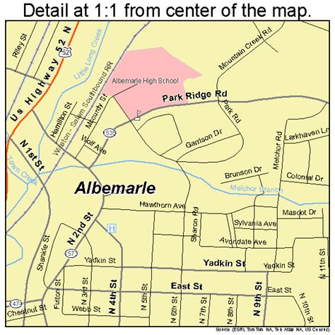 Albemarle North Carolina Street Map 3700680