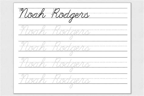 Free Editable Cursive Name Tracing Sheets Name Tracing Generator