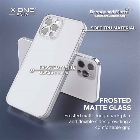 X One Drop Guard Matte Glass Impact Protection Phone Case For Iphone