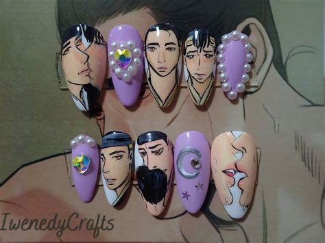 Anime Pressons Custom Nails Design Anime Inspired Press On Etsy