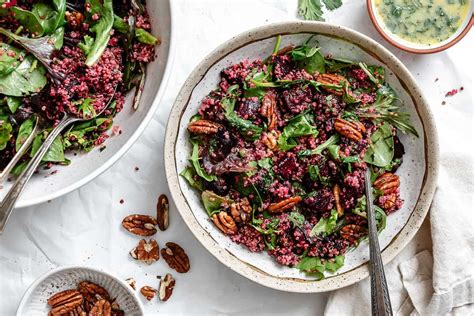 Roasted Beet And Quinoa Salad Plant Based On A Budget