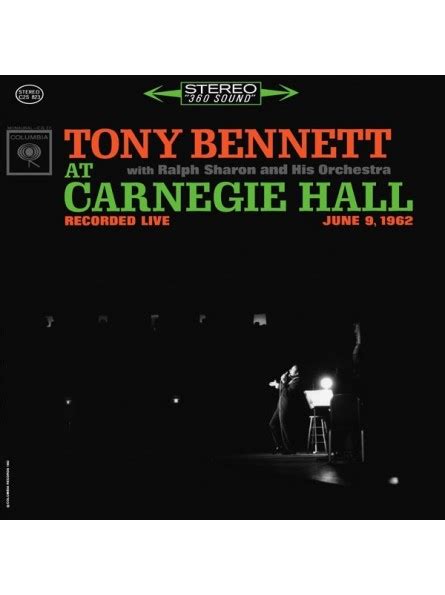 Tony Bennett At Carnegie Hall Vinyle Analogue Productions