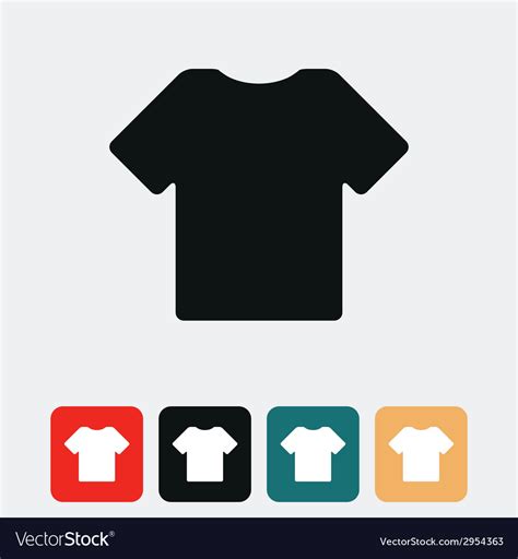 T Shirt Icon Royalty Free Vector Image Vectorstock