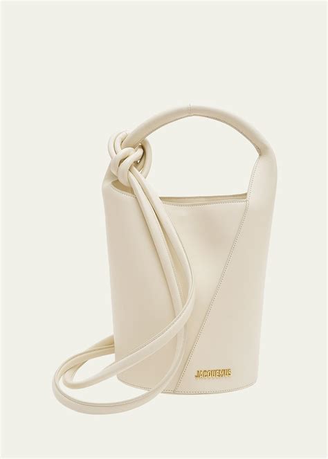 Jacquemus Le Petit Tourni Leather Bucket Bag In Natural Lyst