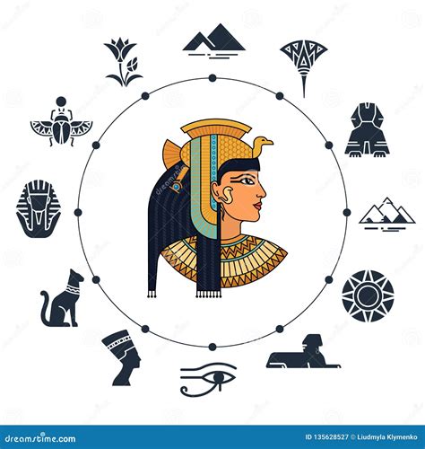 Welcome To Egypt Symbols Of Egypt Tourism And Adventure Vector