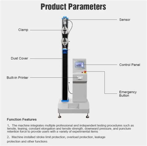 Computer Control Electronic Single Column Tensile Strength Testing