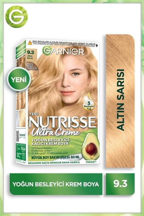 GARNIER Nutrısse Ultra Creme Yoğun Besleyici Kalıcı Krem Boya 9 3 Altın