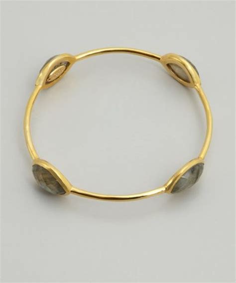 Soixante Neuf Lapis And Gold Bangle in Gold | Lyst