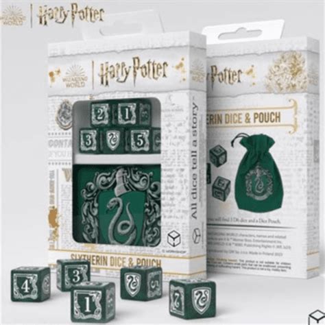 Dnd Slytherin Dice And Pouch Set Quizzic Alley Licensed Harry Potter Merch And Wizarding