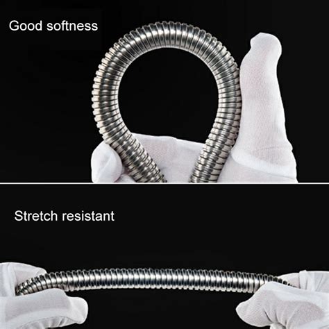 2 PCS 1 5m Flexible Stainless Steel Showerhead Hose Pipe Double