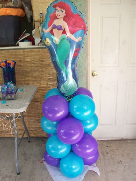 Little Mermaid Balloon Column Mermaid Theme Party Mermaid Theme