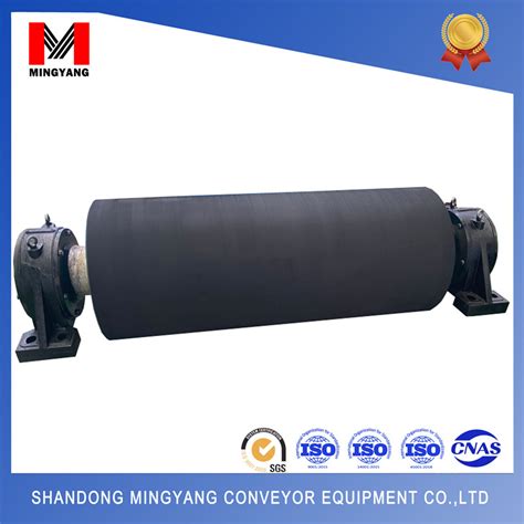 Belt Conveyor Head Drive Pulley With Rubber Lagging China Drive