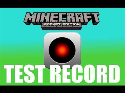 Minecraft Pocket Edition Test Record IPod 4 YouTube