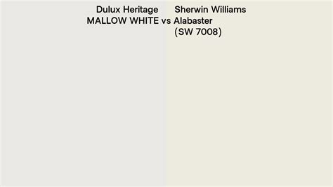 Dulux Heritage MALLOW WHITE Vs Sherwin Williams Alabaster SW 7008