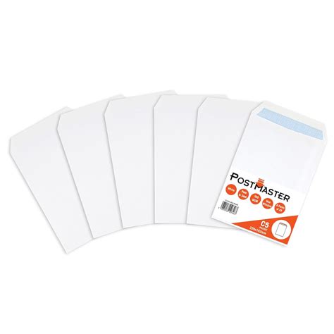 Amazon Postmaster A5 Envelopes Peel Seal 100GSM White Paper 25