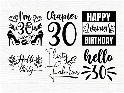 30th Birthday Svg Thirty Svg Hello 30 Svg Dxf Etsy