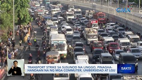 Transport Strike Sa Susunod Na Linggo Pinaghahandaan Na Ng Mga