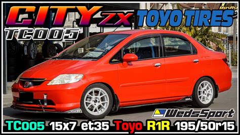 รีวิวhonda City Zx ล้อwedssport Tc005 15x7 Et35 งานapex ยางtoyo R1r 195