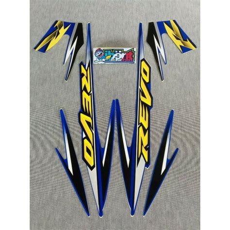 Jual STIKER STRIPING LIS STANDAR ORI HONDA REVO BIRU TAHUN 2006 2007 CW