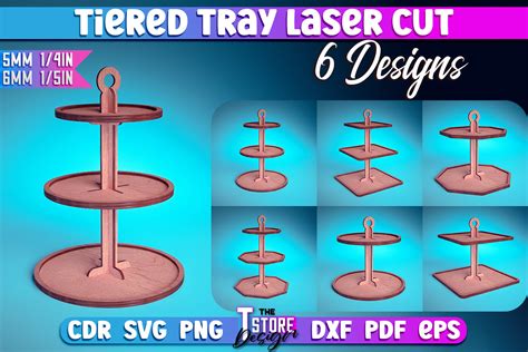 Tiered Tray Laser Cut Svg Tiered Tray Graphic By The T Store Design