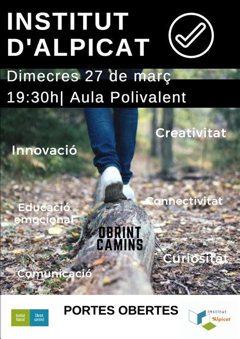 Dimecres Jornada De Portes Obertes Institut D Alpicat