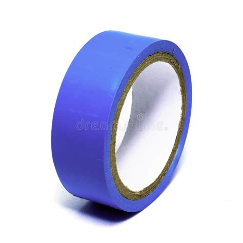 Roll of Blue Plastic Duct Tape on White Stock Image - Image of equipment, insulate: 139634115