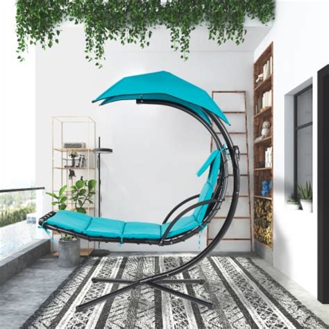 Kumo Hanging Chaise Lounge Chair Canopy Floating Chaise Lounger Swing