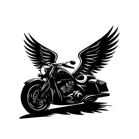 Motorcycle With Harley Davidson Wings Stock Vector Illustration Of Motorway Symbol 303946131