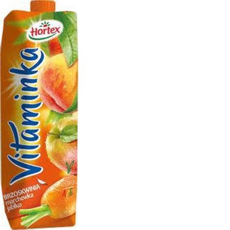 SOK VITAMINKA 1L MARCHEW JABLKO BRZOSKWINIA 100 BCUK KART HORTEX Bratek