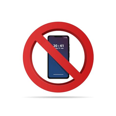 Premium Vector Warning Sign No Cell Phone Illustration Prohibition