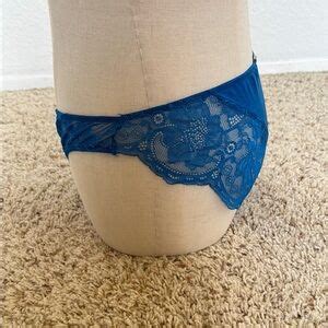 Victoria S Secret Intimates Sleepwear Blue Lace Trim Bikini Panties Poshmark