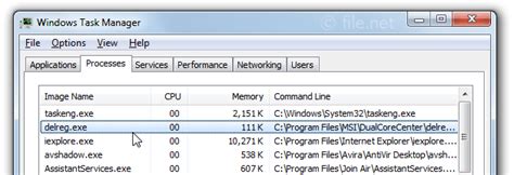 delregexe windows process