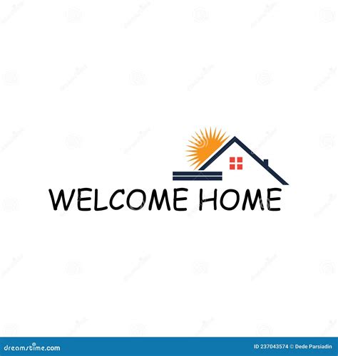 Welcome Home Logo Symbol Illustration Design Template Stock Vector ...