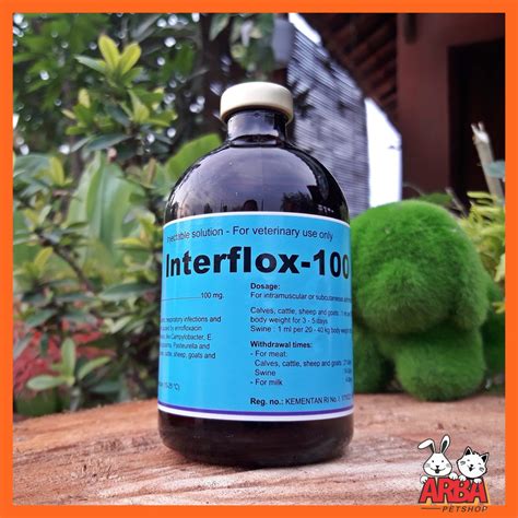 Jual Interflox Obat Flu Sesak Pernafasan Hewan Kelinci Kambing Sapi