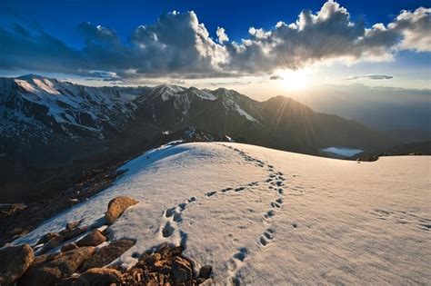 Sunset in the Tian Shan Mountains Kazakhstan by Elmar Akhmetov - Photorator