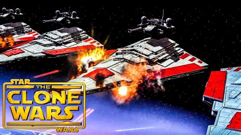 Star Wars The Clone Wars Massive Epic Space Battle Cinematic