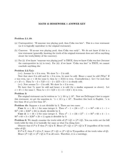 Activity 13 Elemental Math Answer Key