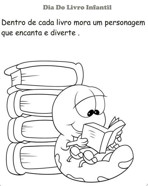 Dia Nacional Do Livro Infantil Para Colorir Roaredu