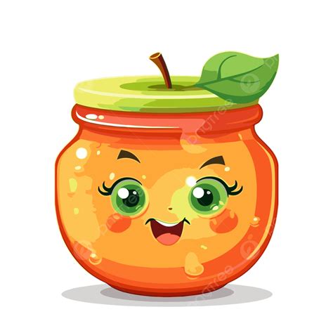 Dessin Anim Mignon Pot De Fruits Mignon Illustration De Dessin Anim