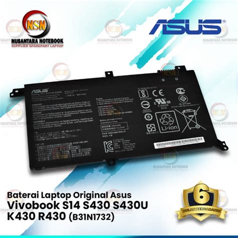 Jual Baterai Original Asus Vivobook S14 S430 S430U B31N1732 11 52V