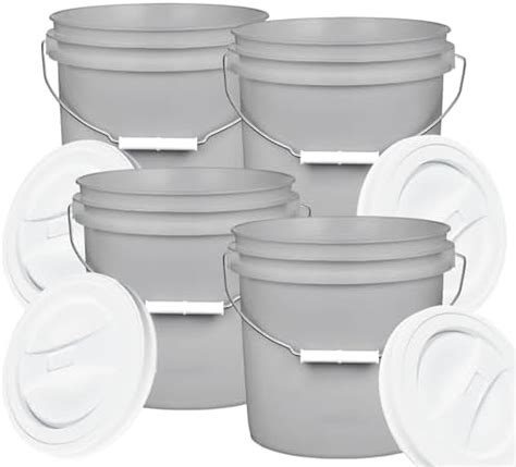 Amazon House Naturals 1 Gallon White Plastic Bucket Pail Food