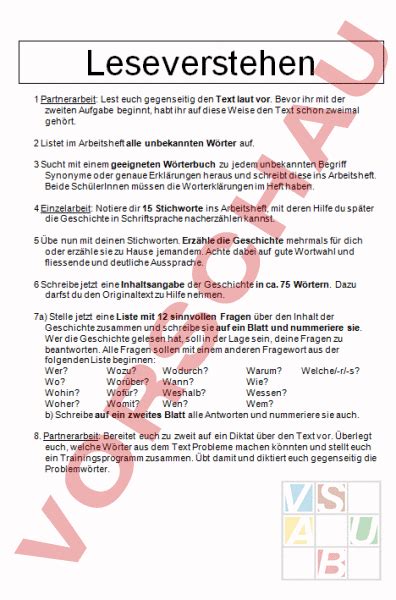 Arbeitsblatt Textverst Ndnis Training Deutsch Textverst Ndnis