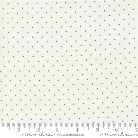 Shoreline Camille Roskelley Dot Cream Medium Blue Fabric Is